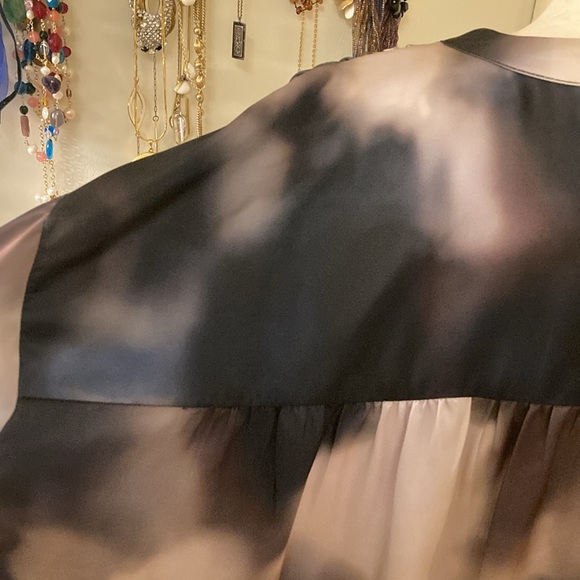 H&M Cloud Sunset Watercolor Tie Waist Shirt Dress XXL - Picture 11 of 16